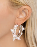 Elite Expense - Pink - Paparzzi Pearl Hoop Earrings