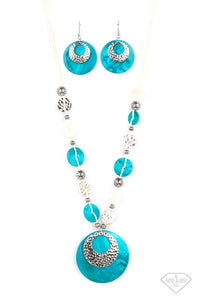 Seaside Shanty - Blue - Paparazzi Empire Diamond Shell Necklace