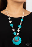 Seaside Shanty - Blue - Paparazzi Empire Diamond Shell Necklace