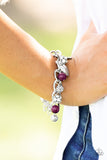 Royal Sweethearts - Purple - Paparazzi Vintage Heart Charm Bracelet