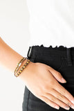 Trendy Tourist - Brass - Paparazzi Dainty Pull String Bracelet