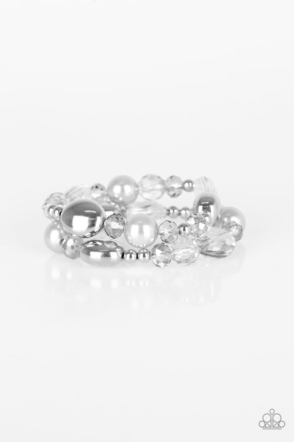 Downtown Dazzle - Silver - Paparazzi Bracelet