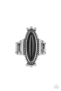 Sahara Escape - Black - Paparazzi Stone Ring