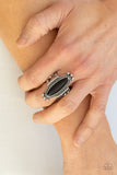 Sahara Escape - Black - Paparazzi Stone Ring