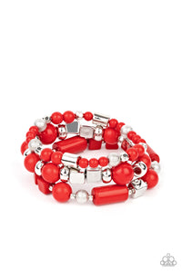 Perfectly Prismatic - Red - Paparazzi Stretch Bracelets