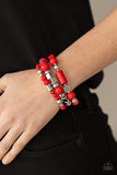 Perfectly Prismatic - Red - Paparazzi Stretch Bracelets