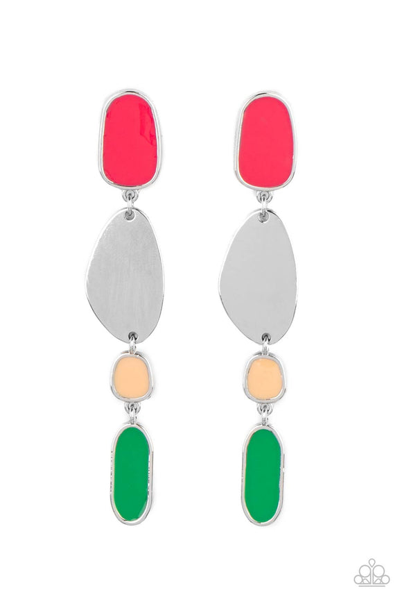 Deco By Design - Multi - Paparazzi Poast Earrings