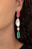 Deco By Design - Multi - Paparazzi Poast Earrings