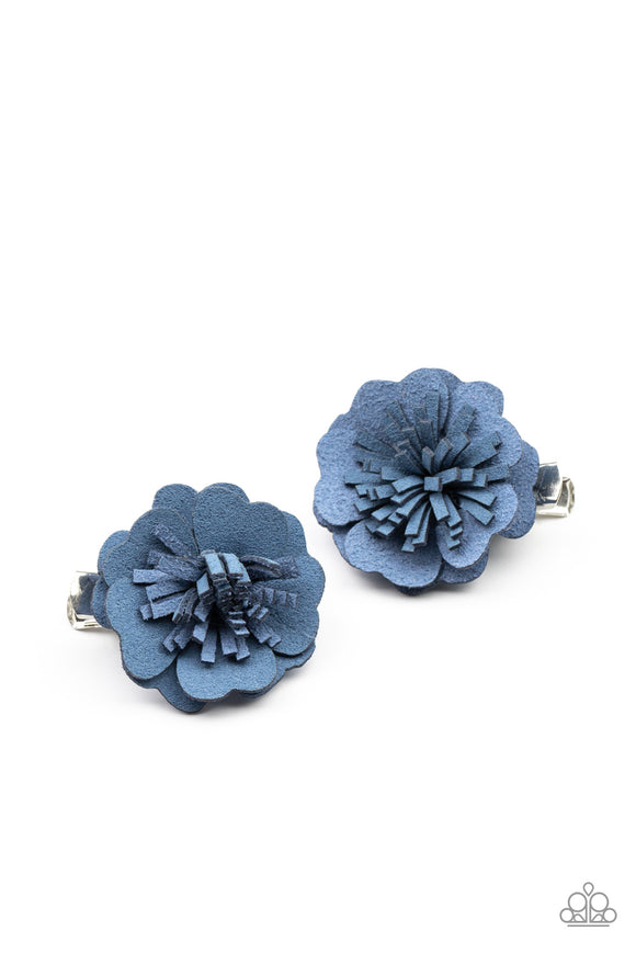 Perennial Pinwheels - Blue  - Hair Clips