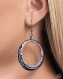 Gallery Gear - Black - Paparazzi Gunmetal Hammered Earrings