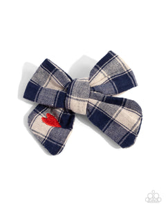 Plaid Picnic - Blue - Paparazzi Accessories Hair Bow