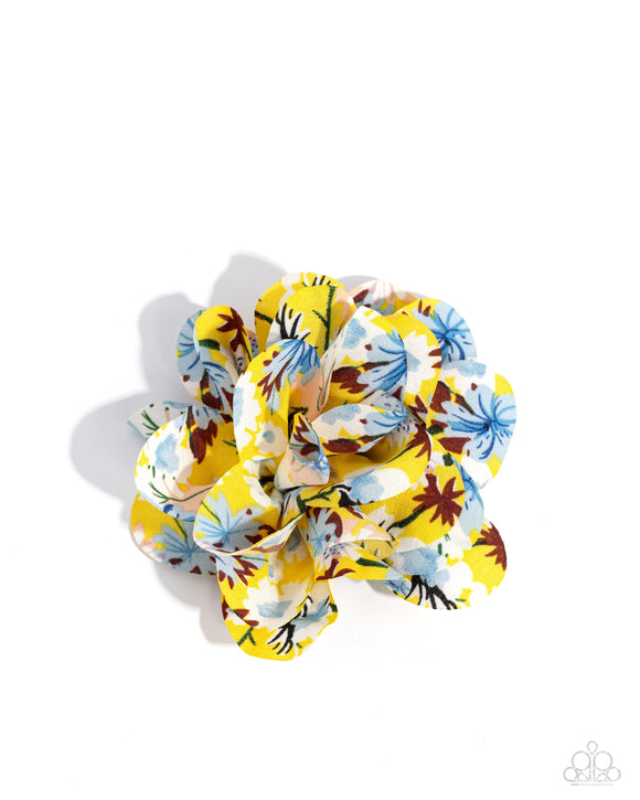 Flower Patch Paradise - Yellow - Hair Clip