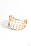 Wickedly Wired - Gold - Paparazzi Wire Cuff Bracelet