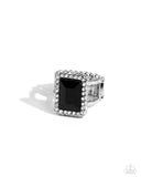 Glamorously Glitzy - Black - Paparazzi Ring