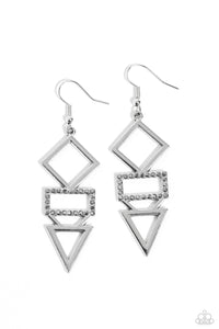 Glamorously Geometric - Silver - Paparazzi Accessories