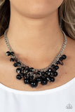 Broadway Bustle - Black - Paparazzi Necklace