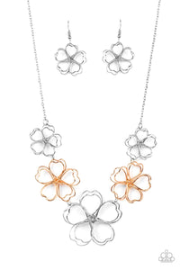 Time to GROW - Silver - Paparazzi Floral Necklace