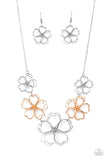 Time to GROW - Silver - Paparazzi Floral Necklace