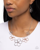 Time to GROW - Silver - Paparazzi Floral Necklace