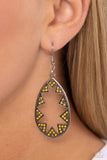 Wildly Wonderous - Yellow - Paparazzi Earrings