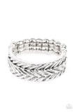 Rebellious Ridges - Silver - Paparazzi Ring