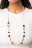 Barefoot Bohemian - Red - Paparazzi Accessories
