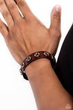 Rustic Ringleader - Brown - Paparazzi Leather Urban Bracelet