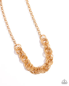 Urban Acoustics - Gold - Paparazzi Necklace