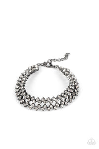 Seize the Sizzle - Black - Paparazzi Gunmetal Bracelet