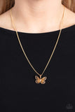 High-Flying Fashion - Multi - Paparazzi Irridescent Gold Necklace