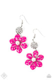 Bewitching Botany  - Paparazzi Pink Flower Earrings