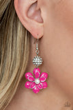 Bewitching Botany  - Paparazzi Pink Flower Earrings