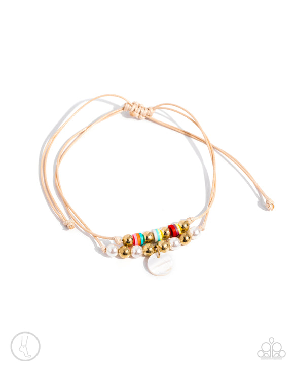 All TIDE Up - Multi - Paparazzi Draw String Anklet