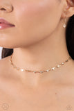 Cupid Catwalk - Gold - Paparazzi Heart Choker