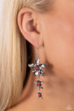 Tapered Tiers - Red - Paparazzi Floral Earrings