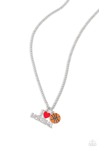 Making Buckets - Orange - Paparazzi Basketball Necklace