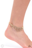 Curtain Confidence - Gold - Paparazzi Ankle Bracelet