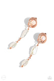 Modest MVP - Copper - Paparazzi Pearl Clip-On Earrings