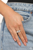 Monogram Memento - Silver - J - Paparazzi Initial Ring