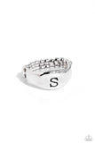 Monogram Memento - Silver - S - Paparazzi Initial Ring