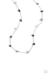 Narrow Novelty - Multi - Paparazzi Natural Stone Necklace