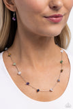 Narrow Novelty - Multi - Paparazzi Natural Stone Necklace