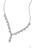 Executive Embellishment - White - Paparazzi Necklace