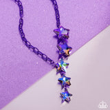 Star-Crossed Sparkle - Purple - Paparazzi Pink Diamond Star Necklace