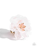 Petal Privilege - White - Paparazzi July 2024 LOP Floral Ring