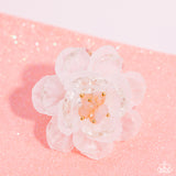 Petal Privilege - White - Paparazzi July 2024 LOP Floral Ring