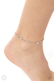 Highlighting My Heart - Silver - Paparazzi Heart Anklet