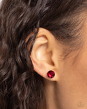 Breathtaking Birthstone - Red - Paparazzi January  Garnet Birthstone Post Earrings