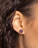 Breathtaking Birthstone - Purple - Paparazzi February Amethyst Birthstone Post Earrings