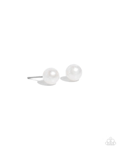 Breathtaking Birthstone - White - Paparazzi June Pearl Birthstone Post Earrings